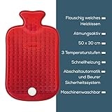 Beurer HK 44 Heizkissen, elektrische Wärmflasche, 3 Temperaturstufen, Schnellheizung, rot - 6