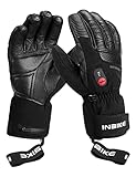 INBIKE Akku Beheizbare Handschuhe Damen Herren Kinder Motorrad Skihandschuhe Winter Beheizte Ski Hnadschuhe mit Heizung Schwarz S - 8