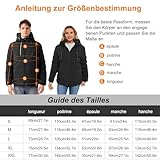 Beheizte Jacke mit Kapuze, Warme Jacke USB Heizjacke mit 3 Heizstufen, Beheizbare Kapuzenjacke Herren Damen Wasserdicht Wintermäntel Körperwärmer zum Outdoorarbeiten Skifahren Motorrad,Tiefschwarz,L - 2