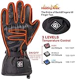 Beheizbare Handschuhe, Beheizbare Motorradhandschuhe, wasserdichte und Warme Motorradhandschuhe mit CE-Zertifizierung Wiederaufladbarem Lithium Ionen Akku Handschuhe 7.4V 2200MAH - 2