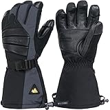 Unigear beheizbare Handschuhe mit Schnellladen für Damen und Herren, beheizte wärmende Winter Handschuhe mit Heizung, 3 Wärmestufen, wasserdicht Touchscreen für Motorrad, Skifahren und Outdoor Arbeit - 7