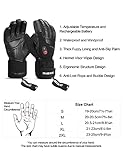 INBIKE Beheizbare Handschuhe Damen Herren Kinder Motorrad Skihandschuhe Ski Winter Beheizte Hnadschuhe mit Heizung Thermo Schwarz M - 6