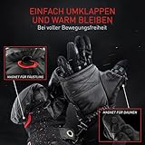 THE HEAT COMPANY – Heat 3 SMART PRO – Die Handschuh Innovation – Fingerhandschuhe und Fäustling in Einem – No.1 Fotohandschuhe, Outdoor, Skifahren – Schwarz, Größe 8, Damen, Herren - 4