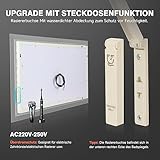 YOLEO Badspiegel mit Beleuchtung, Wandspiegel 100×60 cm, LED-Spiegel mit Touchschalter und Beschlaghemmungsfunktion, Kaltweiß 6400K - 3