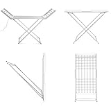 Bakaji Elektrischer Wäscheständer, Leistung, 220 W, zusammenklappbar, mit 20 Stangen, Wäscheständer, Tücher aus Aluminium (148 x 53 x 90 cm) - 6