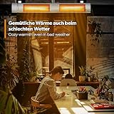 TRESKO Infrarot Heizstrahler 3000W mit Fernbedienung | Wärmestrahler Terrasse elektrisch mit 3 Heizstufen | Terrassenstrahler Innen & Außen | Wand-Heizstrahler Infrarotstrahler Wickeltischstrahler - 7