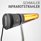 VASNER SlimLine X20 – Infrarotstrahler im Slim-Design 2000 Watt Outdoor Heizstrahler elektrischer Terrassenstrahler mit 5 Heizstufen & Fernbedienung ideal für Terrasse & Außenbereich (Schwarz) - 3