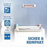 Reer Wickeltischstrahler EasyHeat, Wand-Heizstrahler, Wärmelampe fürs Baby, kompaktes Design, weiß, 1 Stück (1er Pack) - 3
