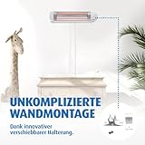 Reer Wickeltischstrahler EasyHeat, Wand-Heizstrahler, Wärmelampe fürs Baby, kompaktes Design, weiß, 1 Stück (1er Pack) - 6